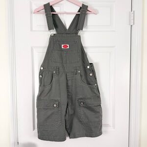 Y2K Revolt Green Classic Twill Short Overalls Size Medium